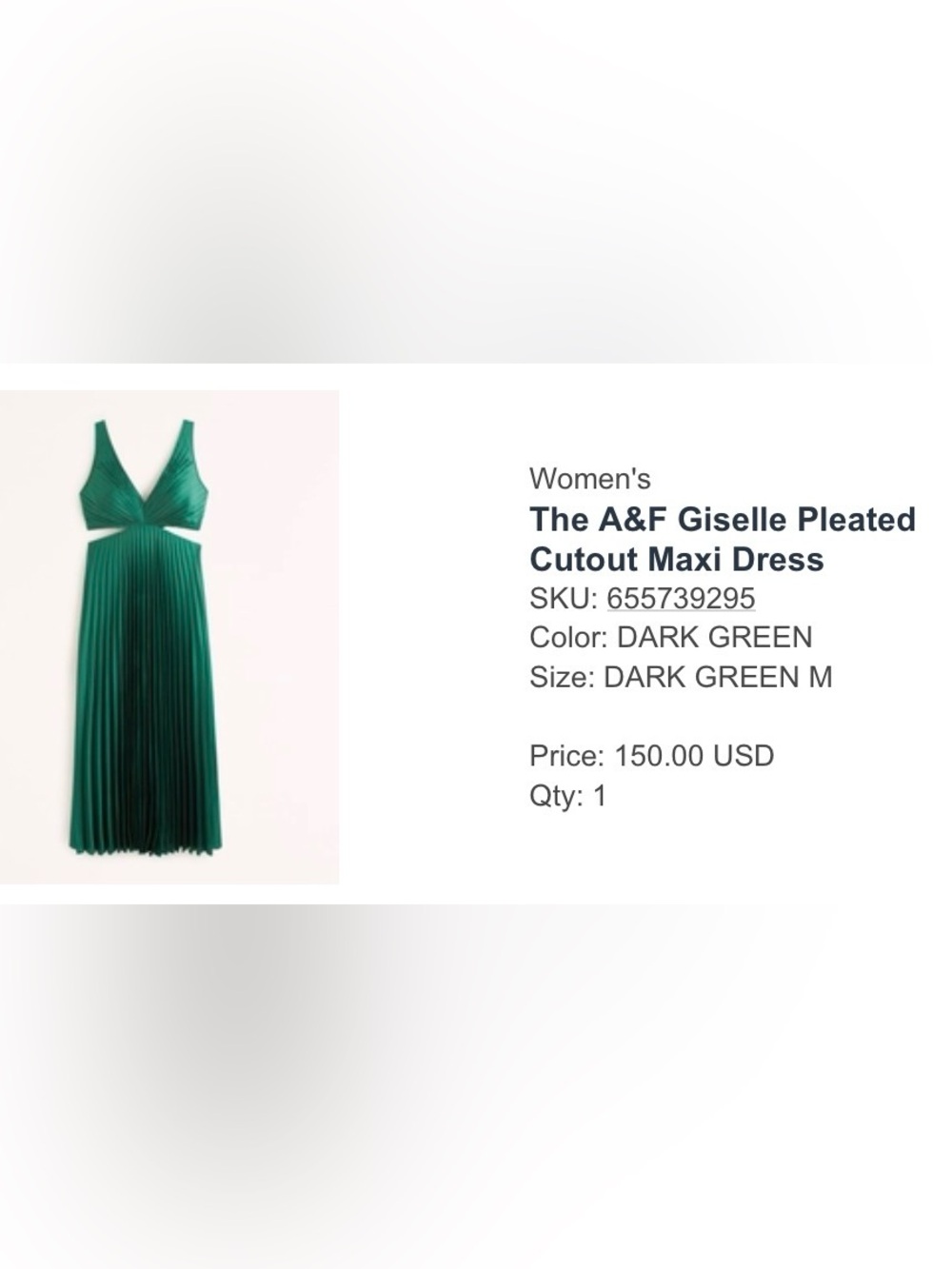 Abercrombie & Fitch The A&F Giselle Pleated Cutout Maxi Dress - Picture 6 of 9